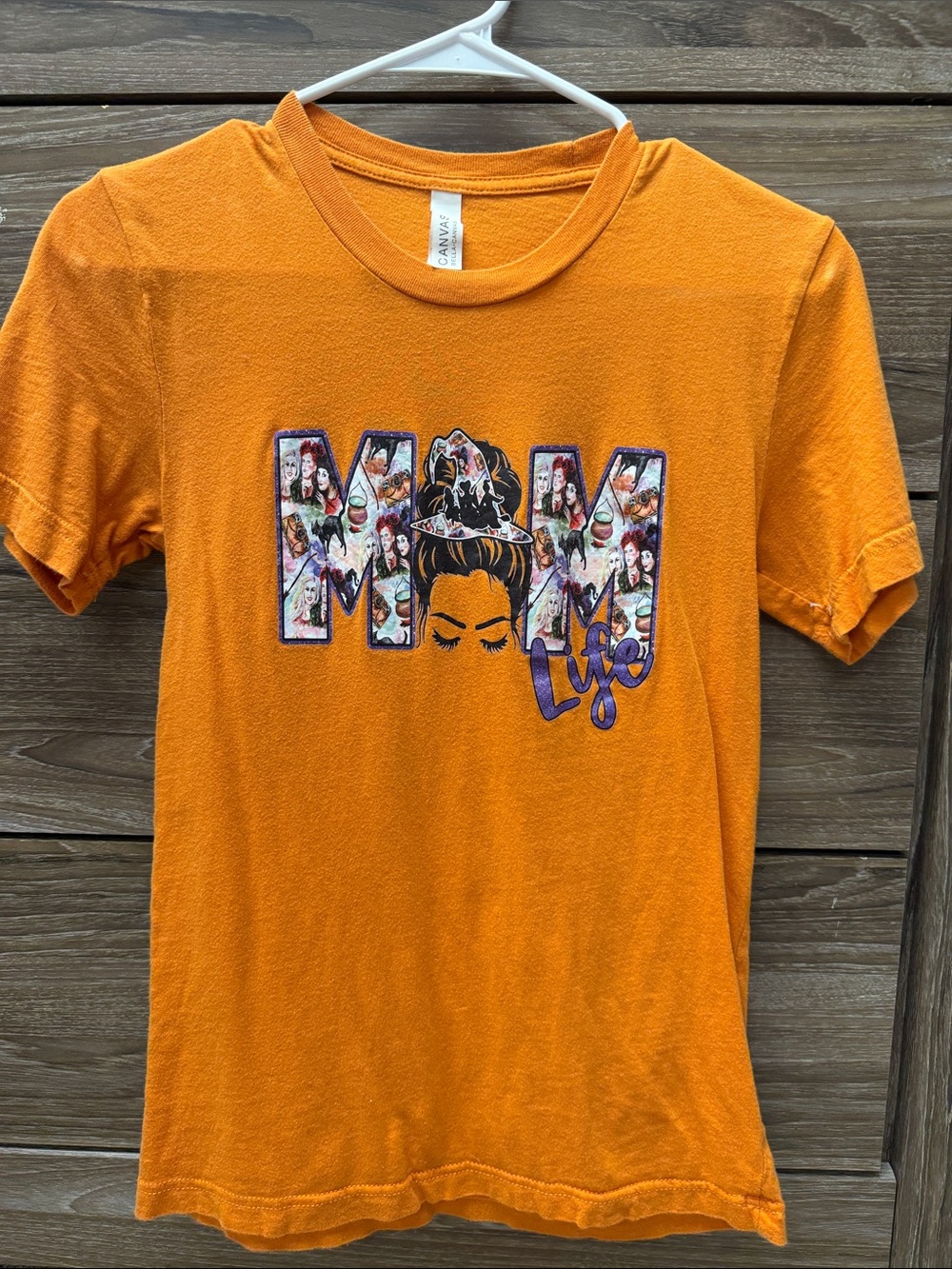Bella Canvas Orange "MOM Life" Short Sleeve Tee